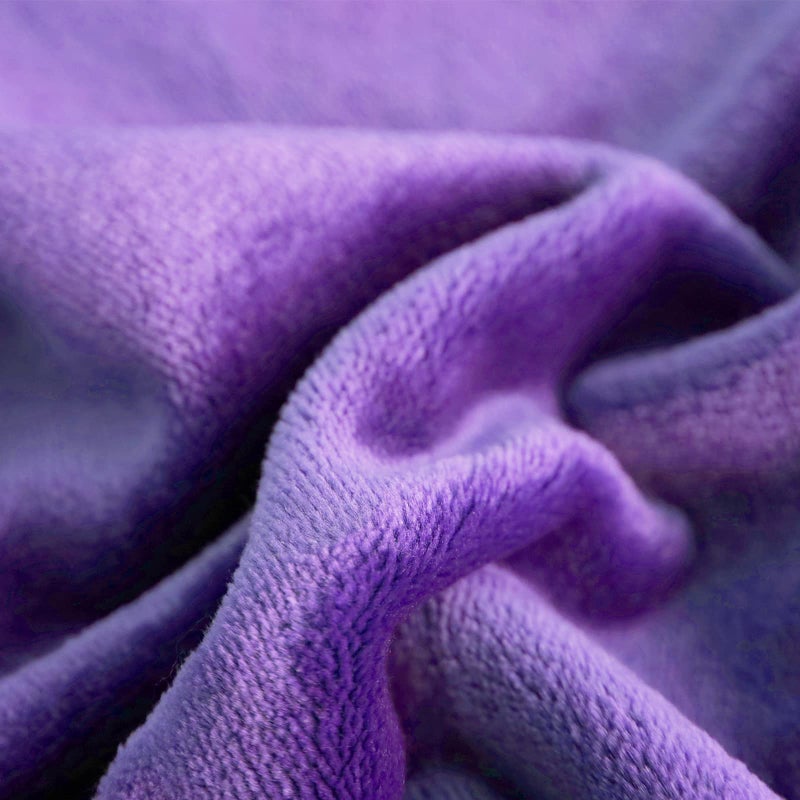 SOCHOW Flannel Fleece Blanket Twin Size, All Season Lightweight Super Soft Cozy Blanket for Bed or Couch, Purple 60inch X80'' - Image 3